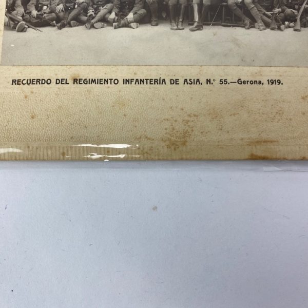 Fotografía Militar Regimiento de Infantería Asia nº 55 Gerona 1919
