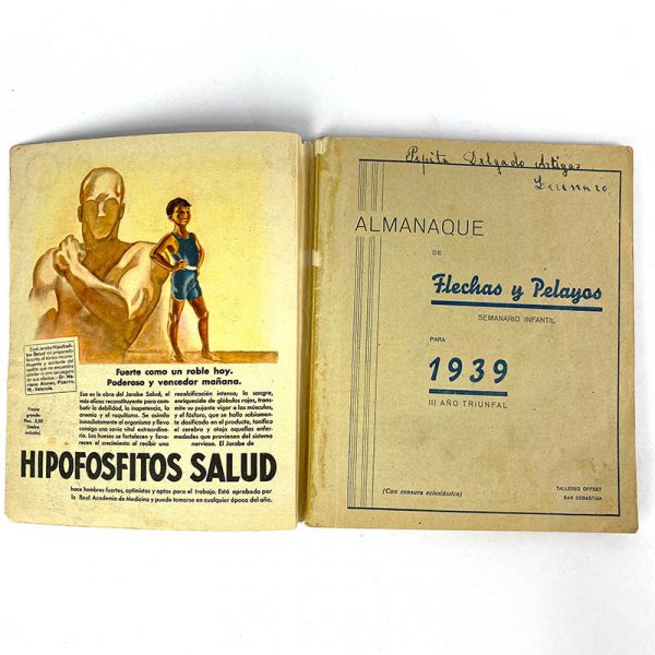 Almanaque infantil Flechas y Pelayos 1939