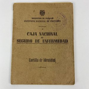 Cartilla de la Caja Nacional de Seguro de Enfermedad 1952