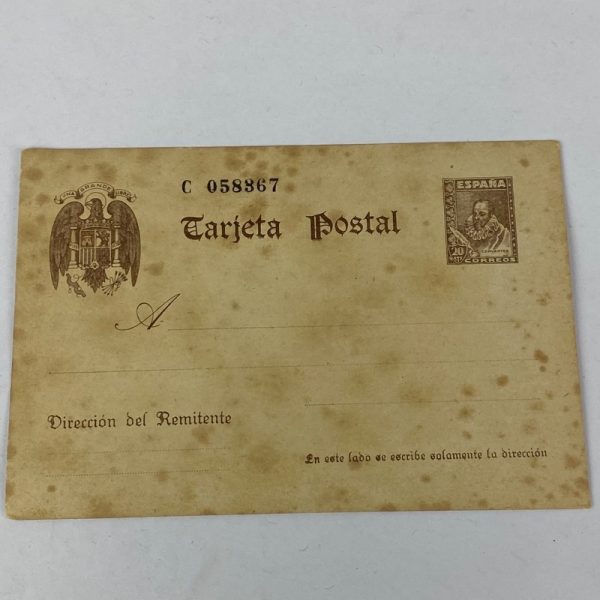 Entero Postal Cervantes 1938 Guerra Civil