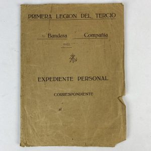 Documento de la Legión Española Guerra Civil