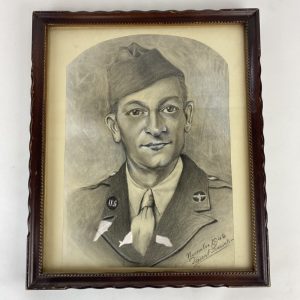 Cuadro con Retrato de Soldado Americano WW2