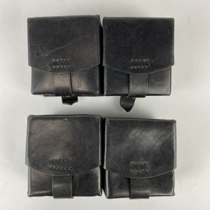 Cartucheras dobles de cuero negras para Mauser