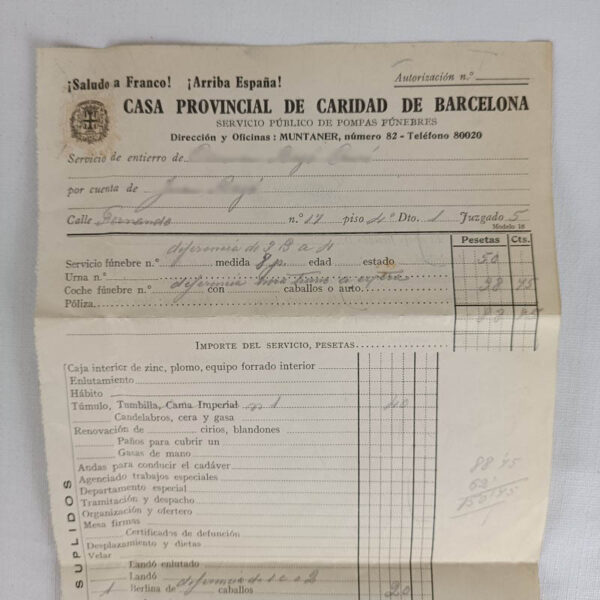 Documento Guerra Civil 1938