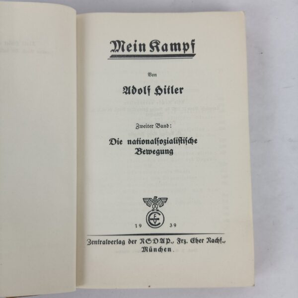 Libro Mein Kampf 1939 Adolf Hitler