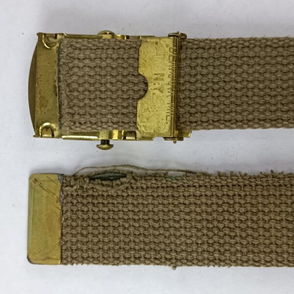 Cinturón de lona con hebilla de latón US Army
