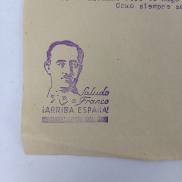 Carta de la Guerra Civil Española 1938