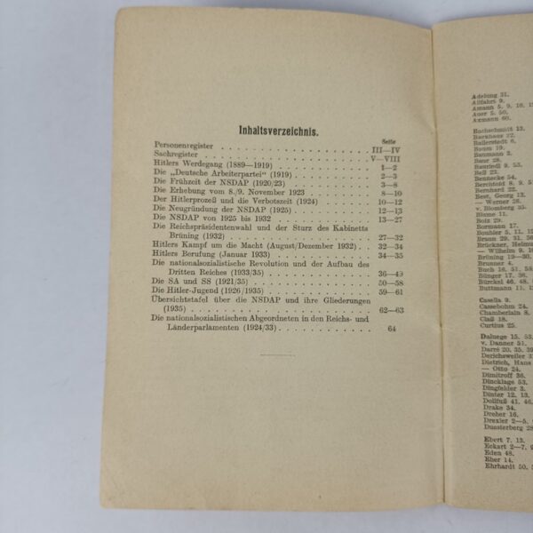 Libro Daten der Geschichte der NSDAP 1939