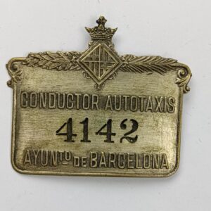 Insignia de Gorra para Conductor de autotaxis de Barcelona