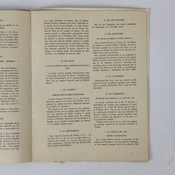 Libro División Azul 2º Cuaderno 1943