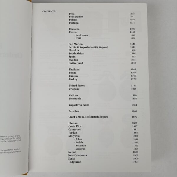 Borna Barac Reference Catalogue. Orders, Medals, and Decorations of the World. Part IV, Gold Book