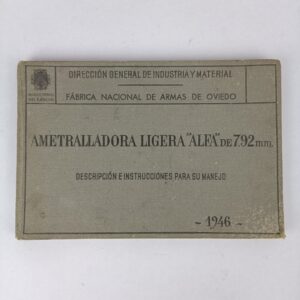 Manual Ametralladora Ligera ALFA 1946