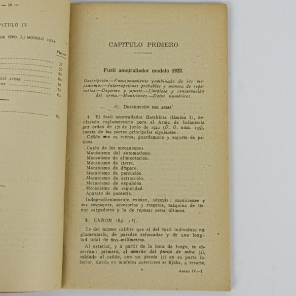 Manual Fusiles Ametralladores 1922 Guerra Civil República