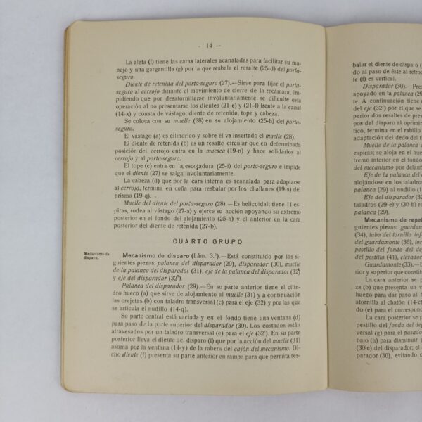 Manual Mosquetón Mauser Español 1943