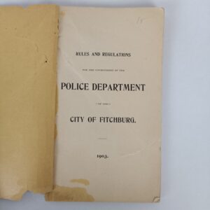 Manual Policía de Fitchburg 1903 USA