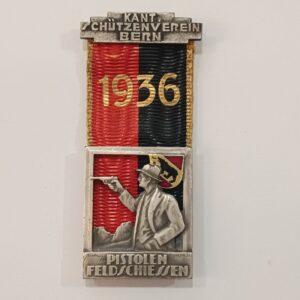 Medalla competición de tiro con pistola 1936 Suiza