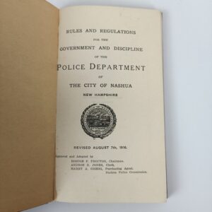 Manual Policía de Nashua 1916 USA