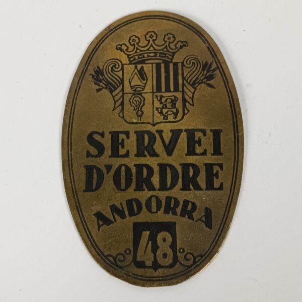 Placa Servei d'Ordre Andorra