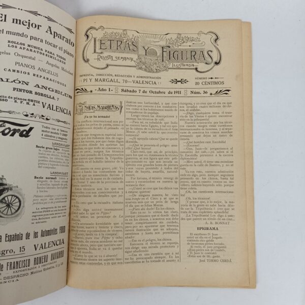 Revista Letras y Figuras nº 36 1911 España