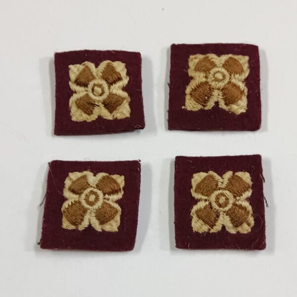 Insignias de Rango en tela morada 35 mm WW2 UK