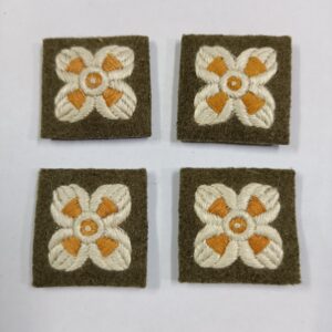 Insignias de Rango en tela verde 45 mm WW2 UK