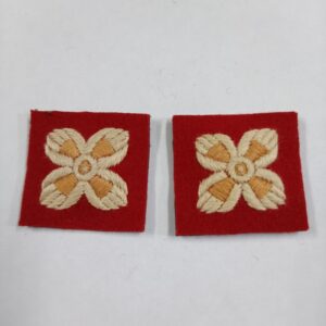 Insignias de Rango en tela roja 45 mm WW2 UK