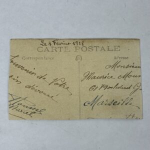 Carta Postal 1ª Guerra Mundial 1918 Francia