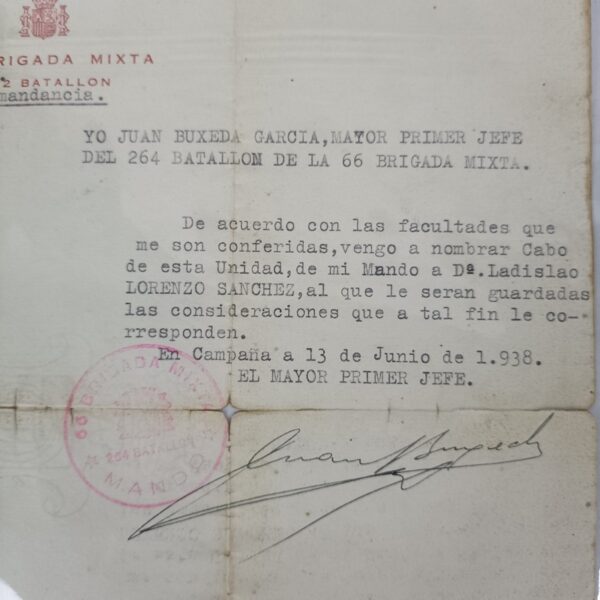 Documento 66 Brigada Mixta Guerra Civil