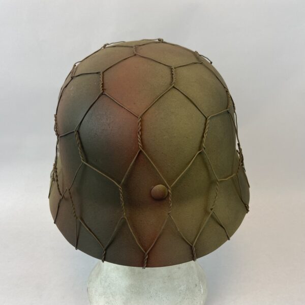 Casco M40 de las SS con camuflaje Alemania Repro - Imagen 4