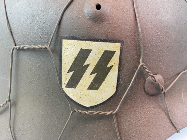 Casco M40 de las SS con camuflaje Alemania Repro - Imagen 8