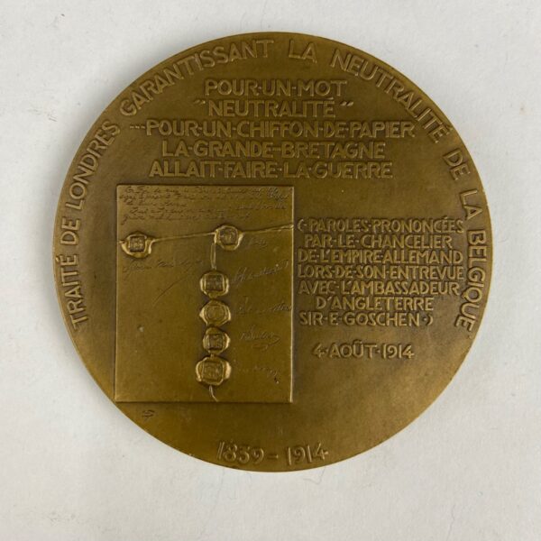Moneda Tratado de Londres de 1839 WW1 Francia - Imagen 2