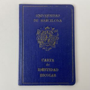 Carta de Identidad Escolar Universidad de Barcelona
