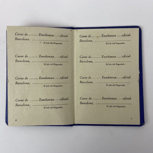 Carta de Identidad Escolar Universidad de Barcelona - Imagen 3