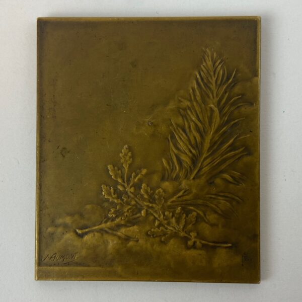 Placa “Aux Braves” J. Aumont WW1 Francia - Imagen 2