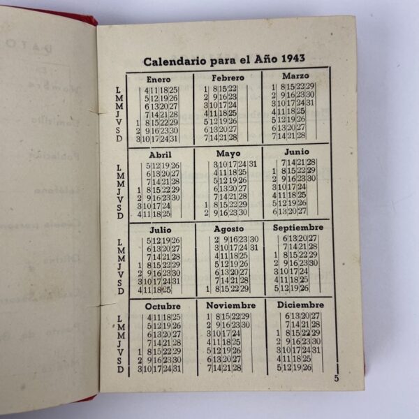 Agenda Militar Española 1943 - Imagen 2