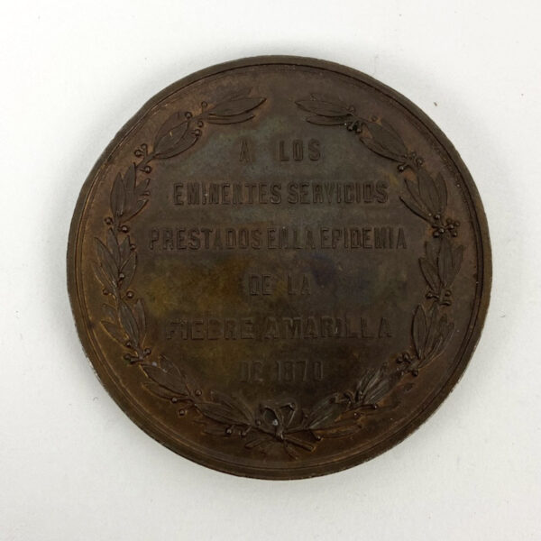 Medalla de Barcelona. Epidemia Fiebre Amarilla 1870 - Imagen 3