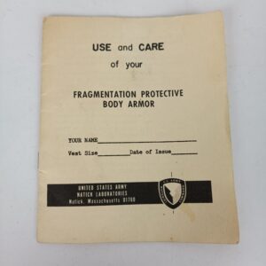 Manual Chaleco Antifragmentos de Vietnam USA