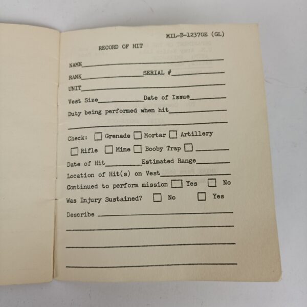 Manual Chaleco Antifragmentos de Vietnam USA - Imagen 4