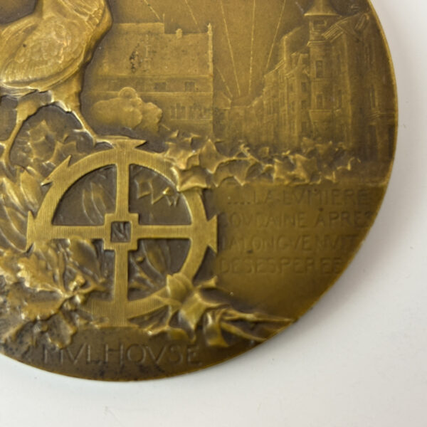 Moneda Liberación de Mulhouse Alsacia WW1 Francia - Imagen 3
