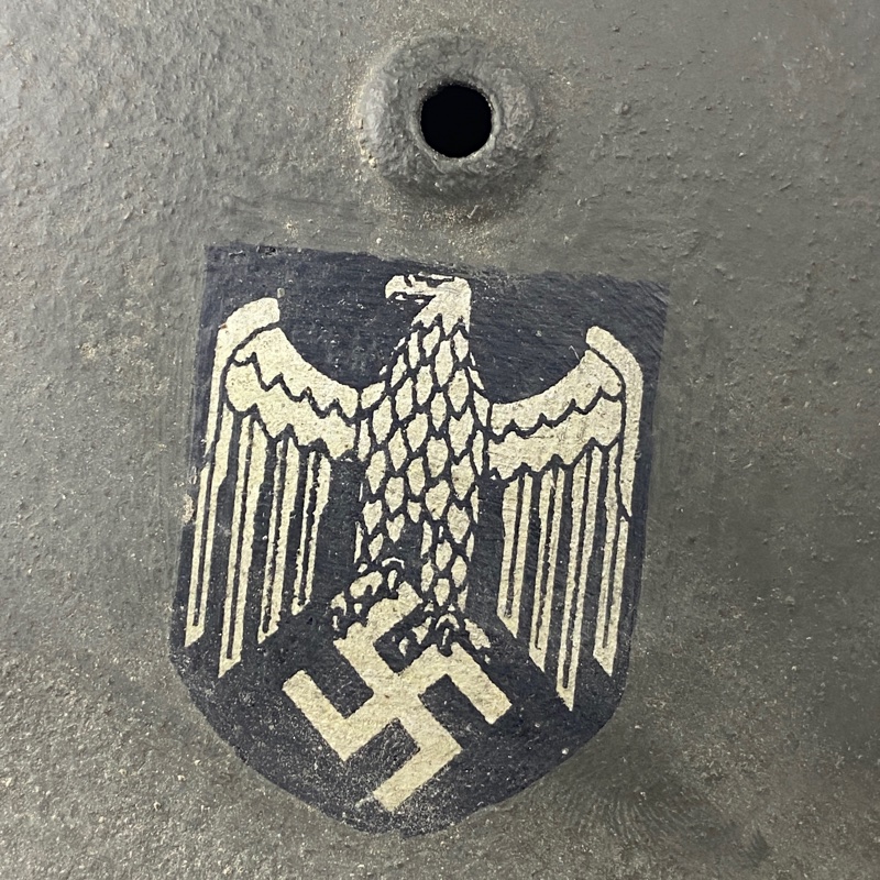 Casco M42 Feldgrau Alemania Restaurado - Imagen 6