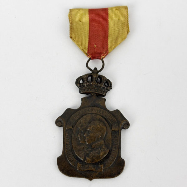 Medalla Alfonso XIII Homenaje Ayuntamientos 1925 España