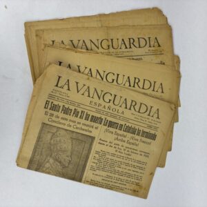 Periódico La Vanguardia 1939 Guerra Civil España