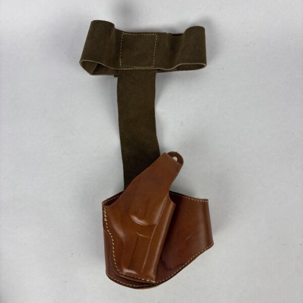 Funda pistolera pernera de cuero