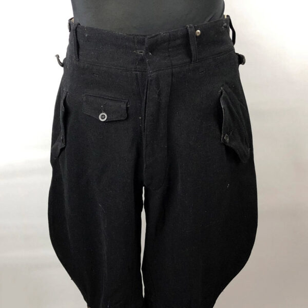 Pantalón de lana negro Hitlerjugend WW2 Alemania