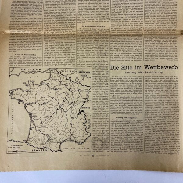 Periódico Das Reich 22 Septiembre 1940 WW2 Alemania - Imagen 4