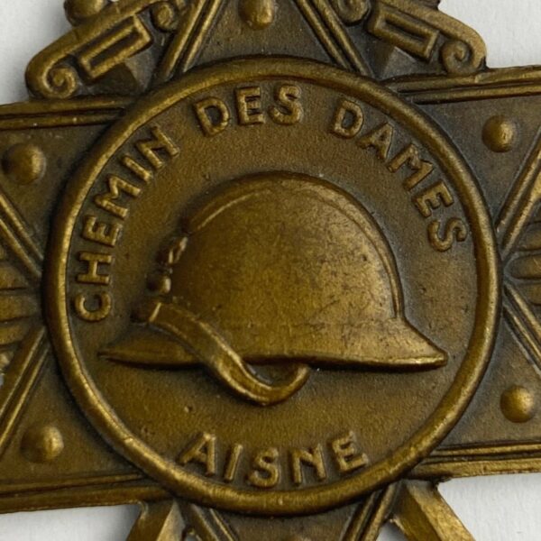 Medalla conmemorativa de Aisne WW1 WW2 Francia - Imagen 3