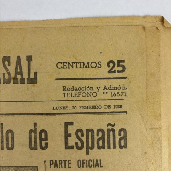 Periódico El Noticiero Universal Guerra Civil España - Imagen 3