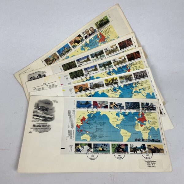 Cartas y sellos conmemorativos 50 años WW2