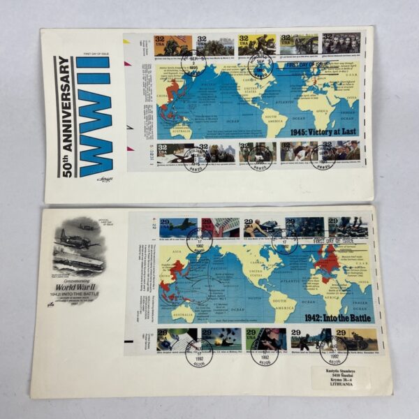 Cartas y sellos conmemorativos 50 años WW2 - Imagen 2