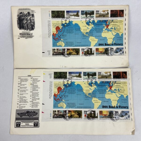 Cartas y sellos conmemorativos 50 años WW2 - Imagen 4
